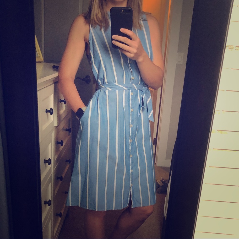 Light Blue Midi Dress